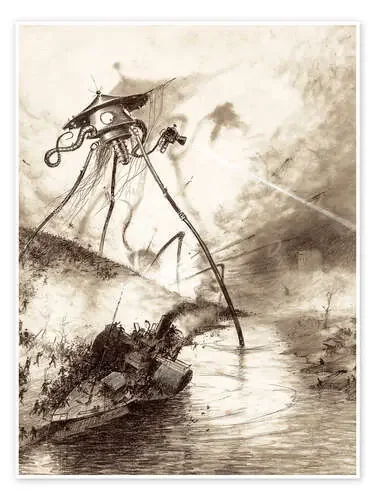 Martian Fighting Machine in the Thames Valley de Henrique Alvim Correa Master Collection
