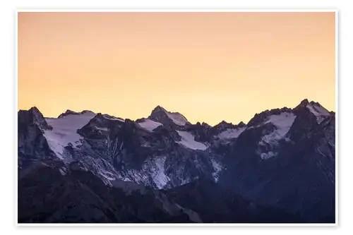 Massif des Ecrins glaciers at sunset, the Alps de Fabio Lamanna