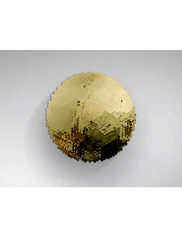 Matrix Cuadro Bajorrelieve Acero Dorado
