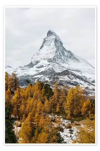 Matterhorn mountain peak in autumn View from Riffelalp, Gornergrat, Zermatt, Switzerland de Peter Wey