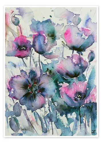 Mauve Poppies de Zaira Dzhaubaeva