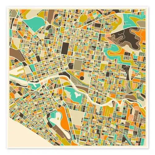 Melbourne Map de Jazzberry Blue