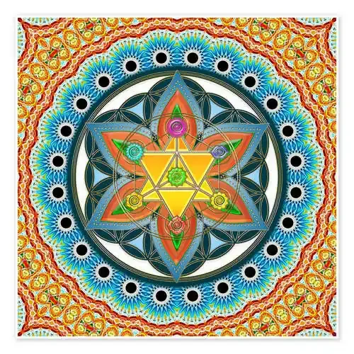 Merkaba, Flower of Life, Sacred Geometry, Chakras de Lava Lova