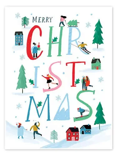 Merry Christmas in Snow de Charlotte Pepper Advocate Art