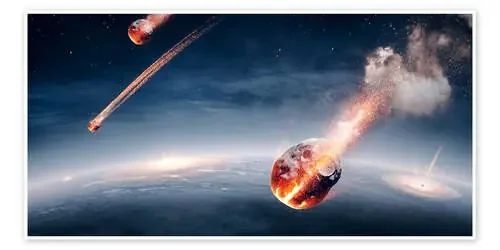 Meteorites on their way to earth de Johan Swanepoel