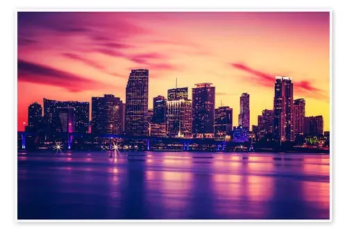 Miami at sunset, USA Editors Choice