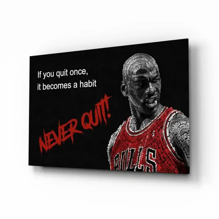 Michael Jordan Glass Wall Art – 28.5 » x 18 «