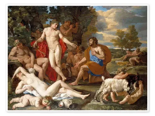 Midas and Bacchus de Nicolas Poussin Master Collection