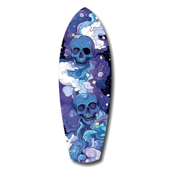Midnight Skull Nocturnal Shadows Glass Wall Art – 12 » X 35 «