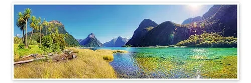 Milford Sound with palms New Zealand de Michael Rucker