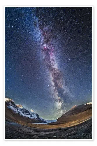 Milky Way over the Columbia Icefields in Jasper National Park, Canada. de Alan Dyer Stocktrek Images