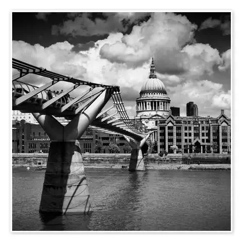 Millennium Bridge y la Catedral de San Pablo, Londres de Melanie Viola