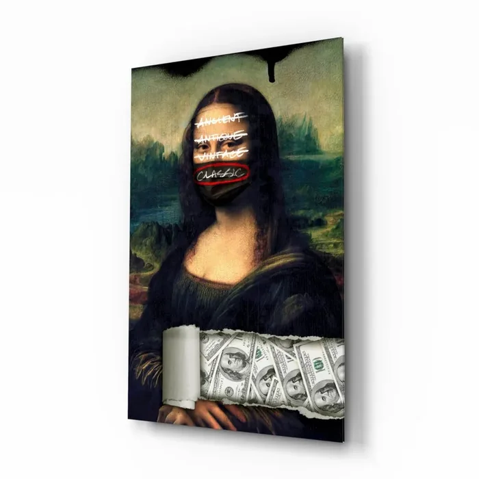 Modern Mona Lisa Glass Wall Art Designer Collection – 28.5 » X 18 «