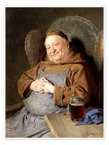 Monje con vasija de Eduard Grützner Master Collection