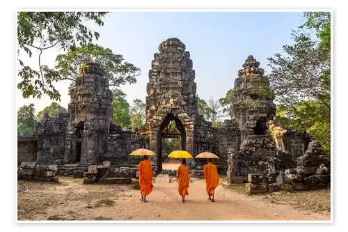 Monks at Angkor Wat de Matteo Colombo