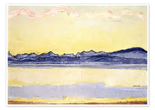 Mont Blanc con nubes rojas de Ferdinand Hodler ARTOTHEK