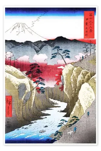 Monte Fuji y pájaros de Utagawa Hiroshige Master Collection