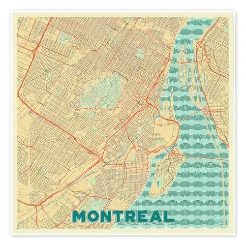 Montreal Map Retro de Hubert Roguski