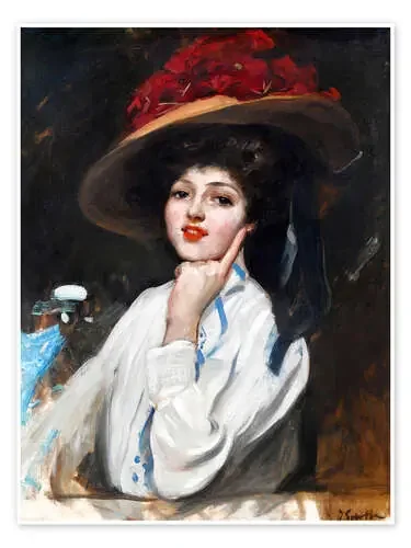 Mujer con sombrero de Joaquín Sorolla y Bastida Master Collection