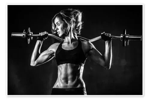 Mujer deportista con pesas III Editors Choice