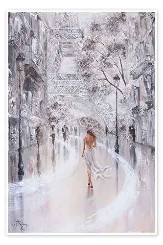 Mujer en la Torre Eiffel, ambiente parisino III de Isabella Karolewicz