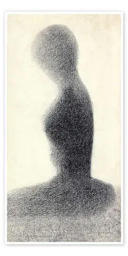 Mujer joven (estudio) de Georges Seurat Master Collection