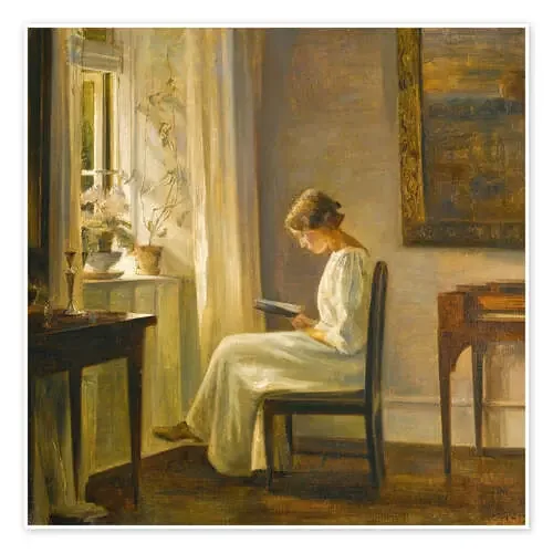 Mujer leyendo de Carl Holsøe Master Collection