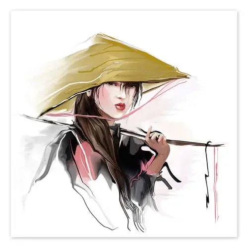 Mujer pescadora asiática Editors Choice