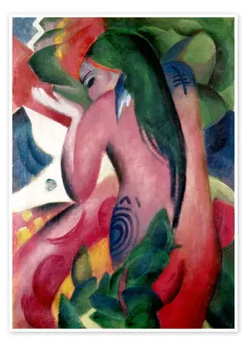 Mujer roja de Franz Marc Master Collection