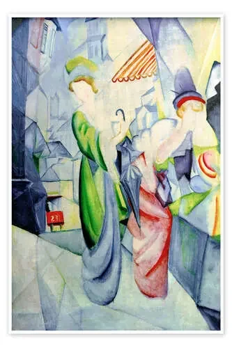 Mujeres frente a una tienda de sombreros de August Macke akg-images