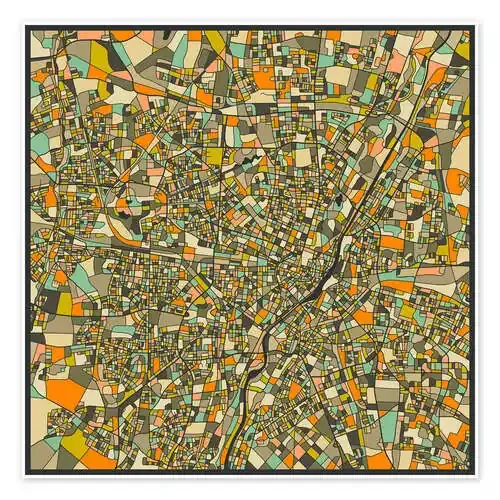 Munich Map de Jazzberry Blue