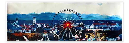 Munich Oktoberfest with Alps Panorama de M. Bleichner