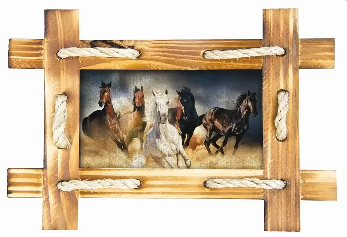 mural decorativo autoadhesivo caballos beige, marrón y blanco de Sanders & Sanders – 600314