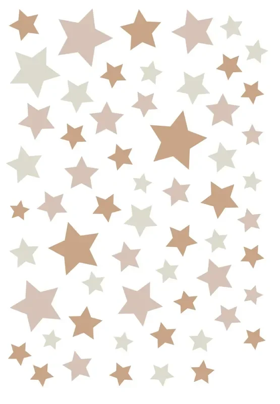 mural decorativo autoadhesivo cielo estrellado color arena y rojo barro cocido de ESTAhome – 156121