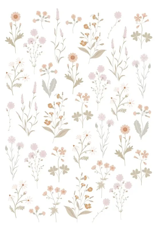 mural decorativo autoadhesivo flores silvestres multi color de ESTAhome – 156119