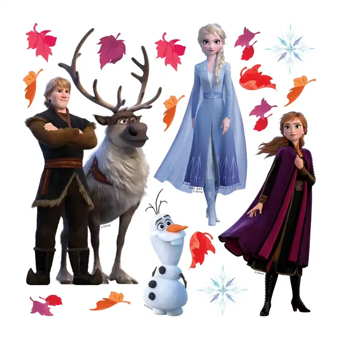 mural decorativo autoadhesivo Frozen azul, marrón y morado de Disney – 600232
