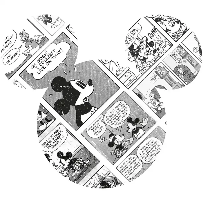 mural decorativo autoadhesivo Mickey Mouse blanco y negro de Disney – 612711