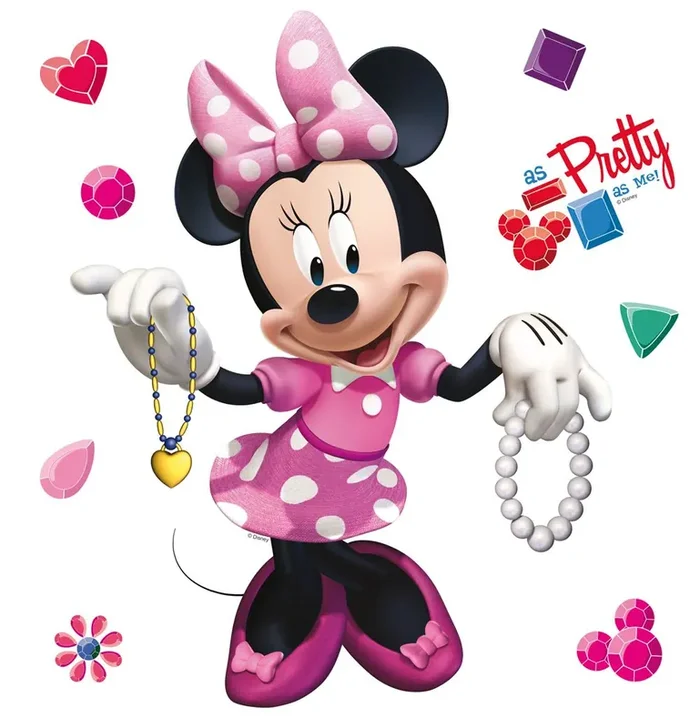 mural decorativo autoadhesivo Minnie Mouse rosa de Disney – 600215