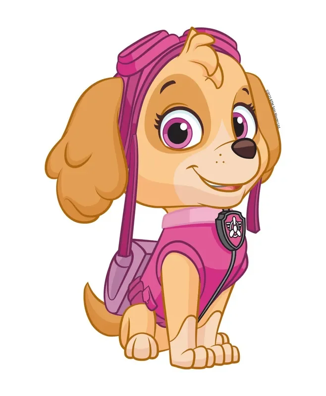 mural decorativo autoadhesivo PAW Patrol rosa y beige de Sanders & Sanders – 601418