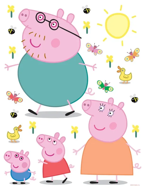 mural decorativo autoadhesivo Peppa Pig multi color de Sanders & Sanders – 601359