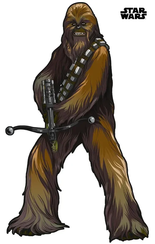 mural decorativo autoadhesivo Star Wars Chewbacca XXL marrón de Disney – 612421
