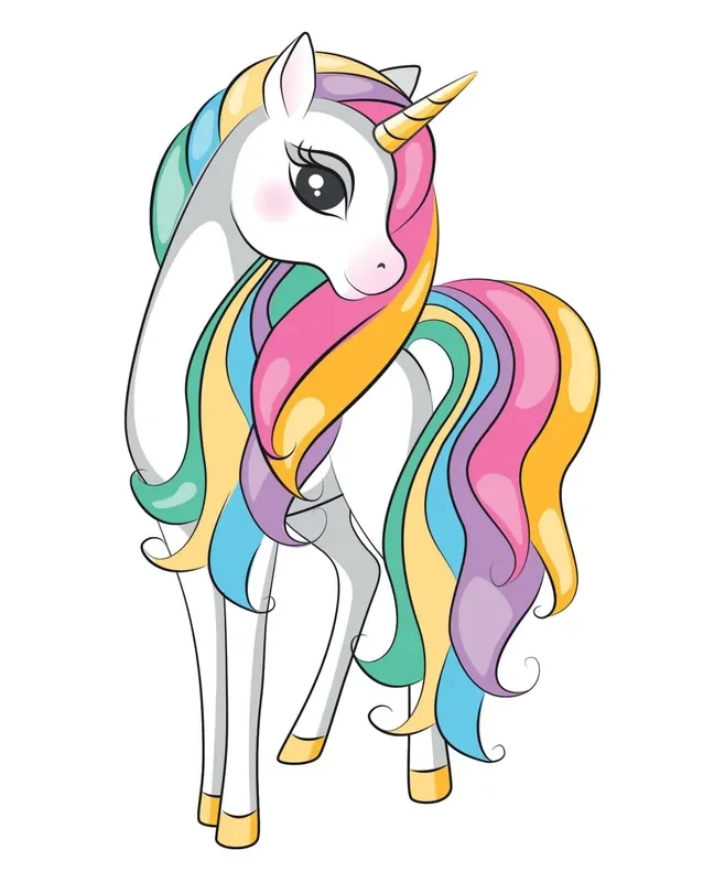 mural decorativo autoadhesivo unicornios multi color de Sanders & Sanders – 601423