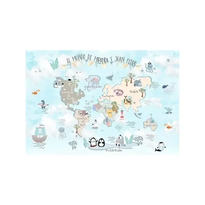Mural Mapa Infantil Personalizable Fantasía VCMF-010
