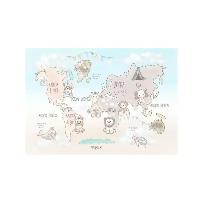 Mural Mapa Infantil Personalizable Ternura VCMT-011