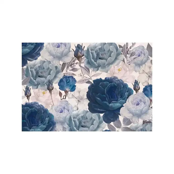 Mural peonias azules ANIM012