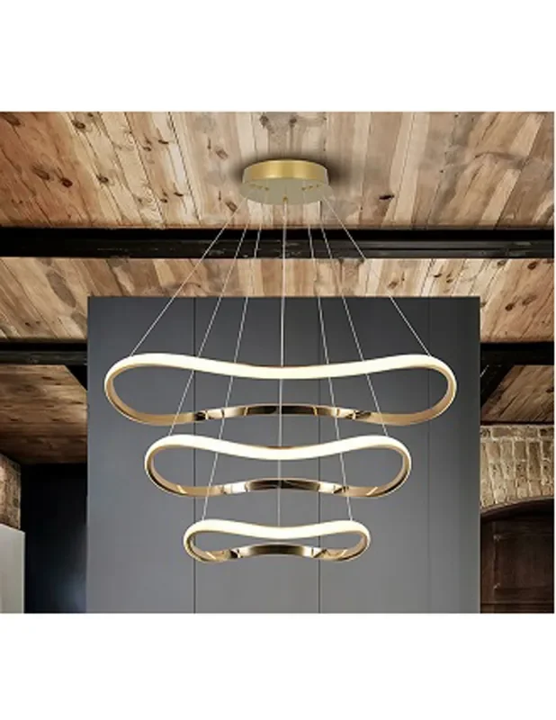 Naos Lámpara Led Oro Rosa 3 Aros
