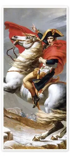 Napoleón cruzando el Gran San Bernardo de Jacques-Louis David Master Collection