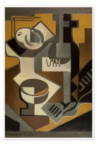 Naturaleza muerta con botella de vino de Juan Gris akg-images
