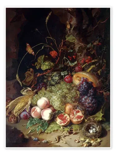 Naturaleza muerta con frutas e insectos de Rachel Ruysch ARTOTHEK