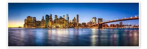 New York City skyline panorama at night de Jan Christopher Becke